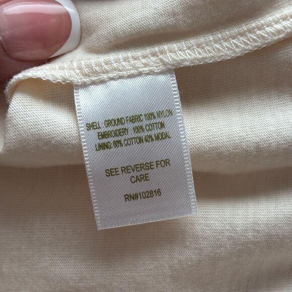 Garnet Hill Lace Tank Dress Cottagecore Fairy Romantic Wedding Ivory Sz 10 E153 - Picture 8 of 10